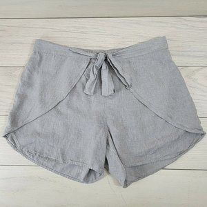Patagonia Hemp Blend Garden Island Shorts Tie Front, Khaki, Size XL